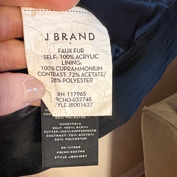 J Brand Black Faux Fur Bomber Jacket - Picture 11 of 16